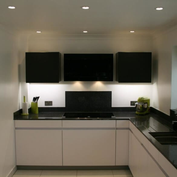 kitchen lighting scheme for a residential property
