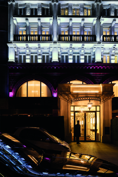 The Wellesley hotel exterior lighting