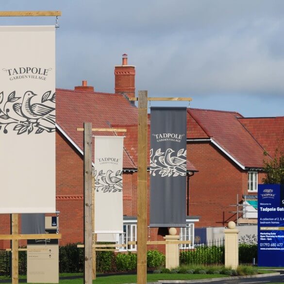 street lighting in a housing estate