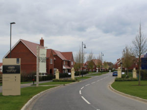 street lighting on new housing estate