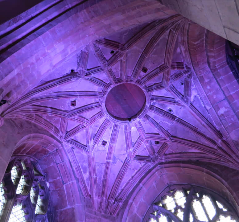 interior flood lighting at a church