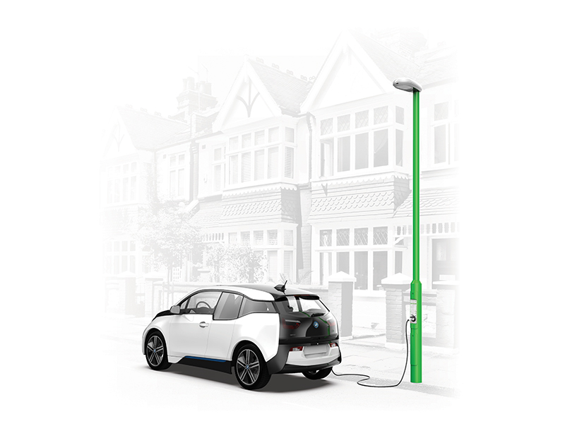 smart lighting columns to power electric cars